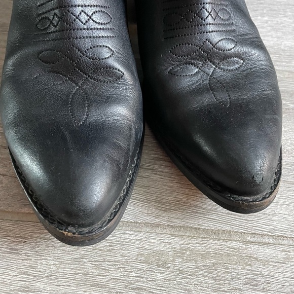 Black Leather Western Boots - Picture 5 of 15